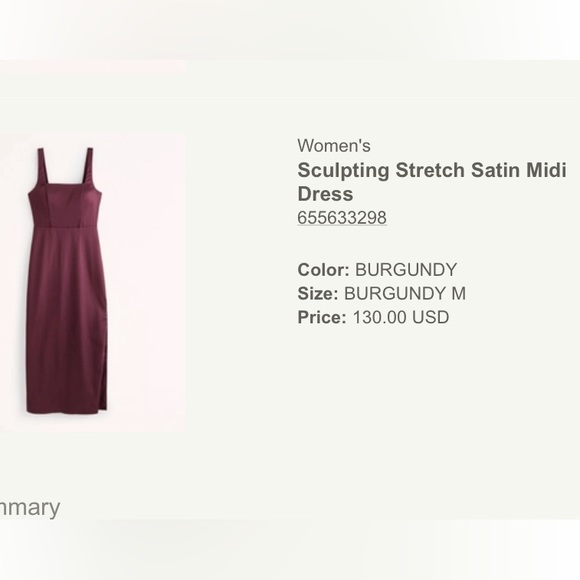 Abercrombie Sculpting Satin Midi Dress - Picture 6 of 8